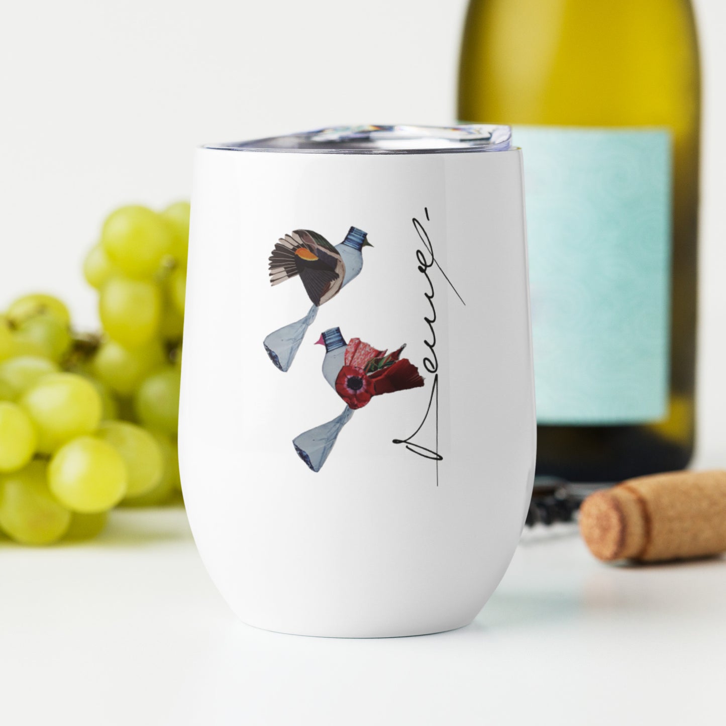 Gobelet à vin - "s'ils arrivent à m'aimer pour autre chose que ma plastique..."